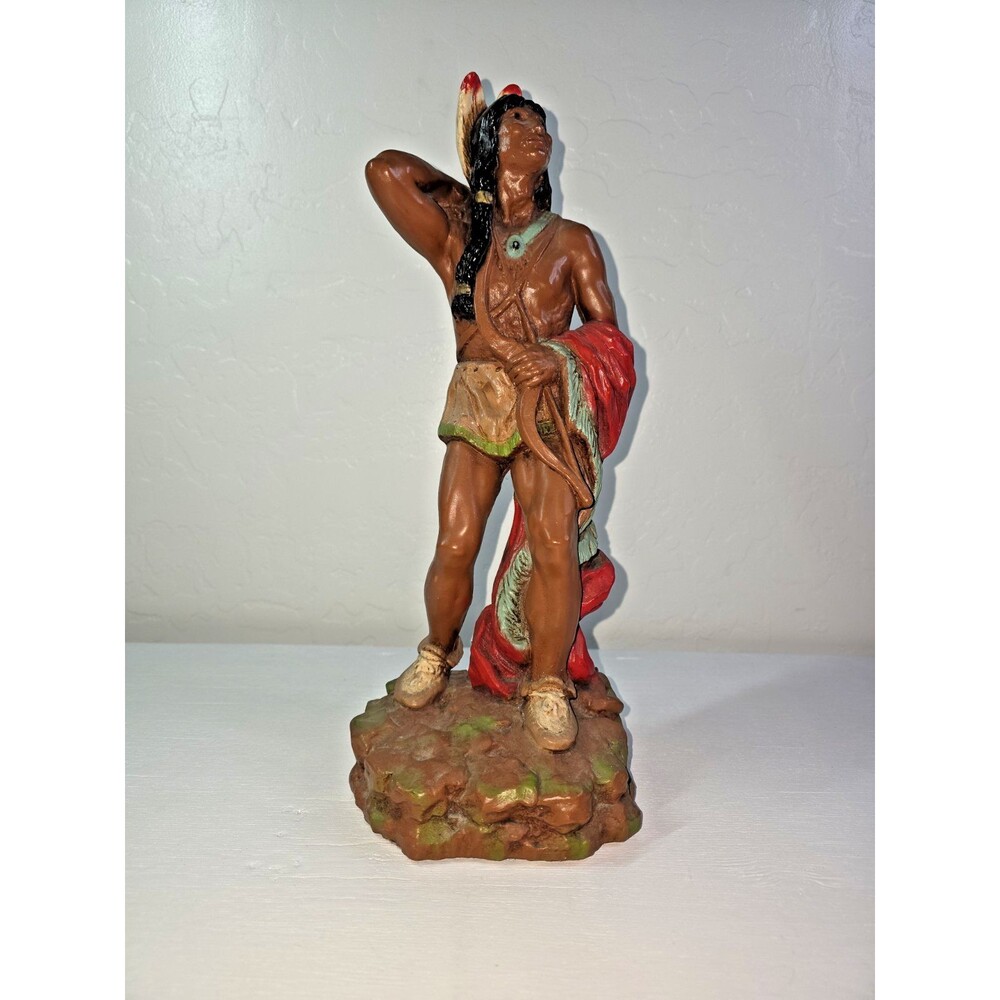 Vintage 1976 Universal Statuary Corp Native American Indian Brave Statue